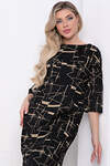 LT Collection Платье 397993 П8794 черный меланж с принтом