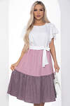 LT Collection Платье 415754 П10112 белый, розовый