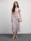 ZARINA Платье 416771 4225052552 розовый цветы крупные