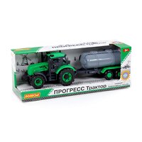 Полесье Трактор "Прогресс" с прицепом-цистерной инерционный (зелёный) (в коробке) 323024 91567 