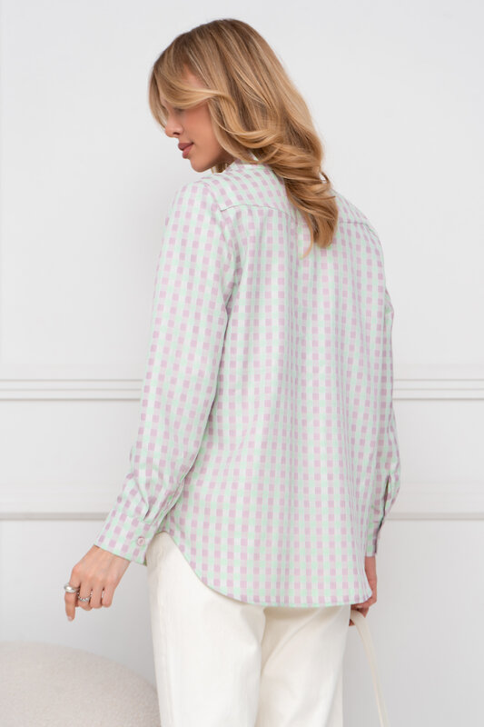 Open-style Рубашка 414654 5719 розовый/салатный