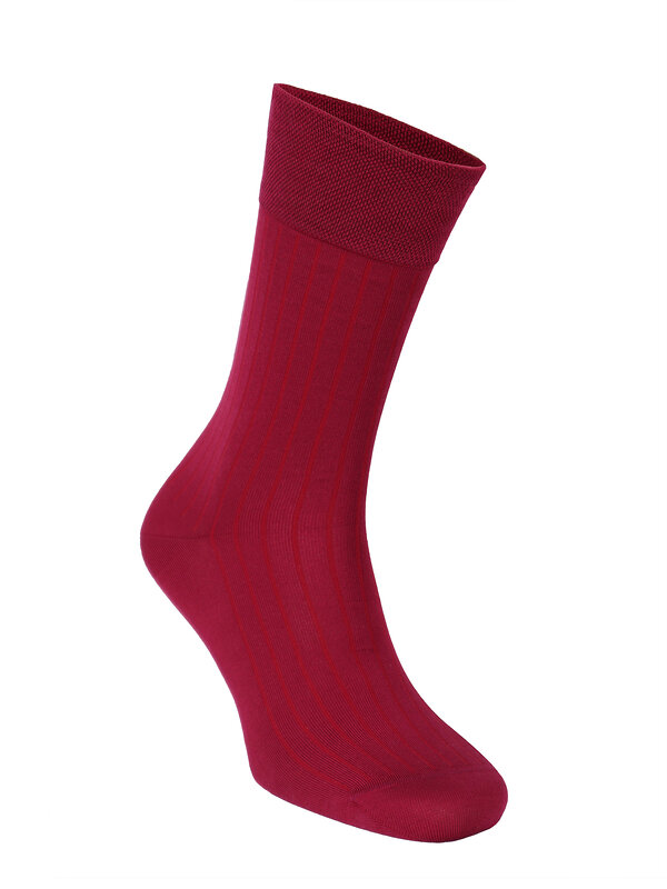 OPIUM Мужские носки 156372 Premium "в рубчик" Бордовый