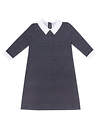 Апрель Платье 242785 1ДПД1184258н гусиная лапка мелкая текстильная синий+белый