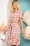 LT Collection Платье 259614 П3883 нежно-розовый, принт: горошек