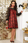 LT Collection Платье 263853 П4636 красный, чёрный