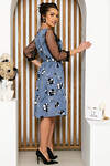 LT Collection Платье 266330 П4765 серо-голубой, чёрный