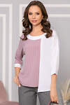 LT Collection Блуза 273410 Б5018 белый, пудрово-розовый
