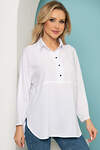 LT Collection Рубашка 290495 Б3509 белый, кнопки: синие