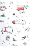 CROCKID Пижама 298559 К 1550 новогодние кошечки на белом