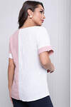 LT Collection Блуза 307705 Б7094 пыльно-розовый, белый