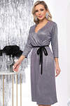 LT Collection Платье 329273 П7614 серебряный с голубым и розовым отливом