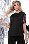 LT Collection Блуза 335514 Б8026 чёрный, лиловый