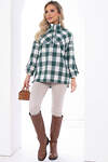 LT Collection Рубашка 338792 Б9007 зелёный, белый