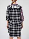 OPIUM Рубашка 387188 К-12 Серый меланж/Черный/Белый