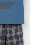 CROCKID Пижама 388023 К 1599-1 синяя волна, текстильная клетка