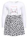 Апрель Платье 394741 1ДПД4425001н белый+черный леопард на белом / Улыбка котенка