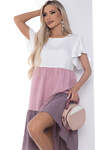 LT Collection Платье 415106 П10109 белый, розовый