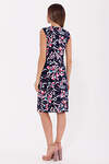 TEXCOM Платье 70336 1527-830 Синий/розовые цветы