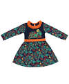 Апрель Платье 127027 ДПД499067н рябинка на темно-синем+оранжевый