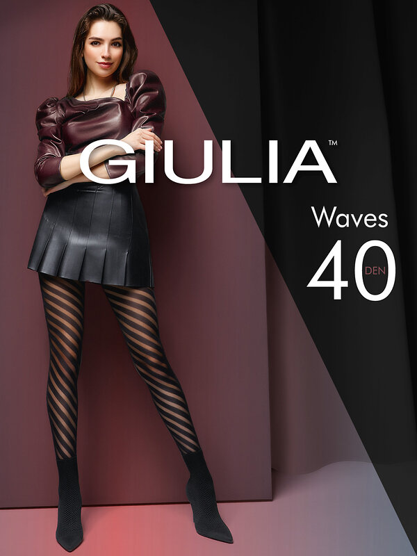 Giulia Колготки 165128 WAVES 01 черный