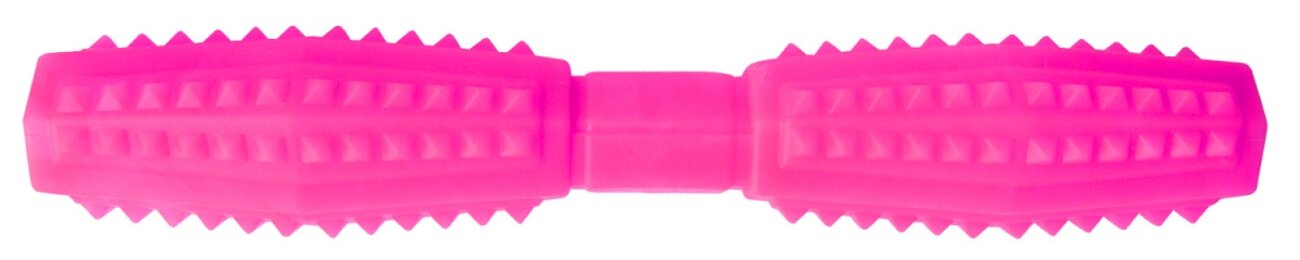 Зооник Игрушка "Палка литая с шипами" малая   21 см (пластикат),  розовая 408206 164193-12 