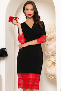 LT Collection Платье 259809 П4376 чёрный, красный