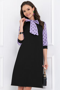 Bellovera Платье 278059 4П4872 чёрный, фиолетовый