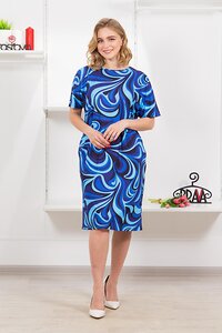 Brava Платье 306762 5813 синий голубой с рисунком