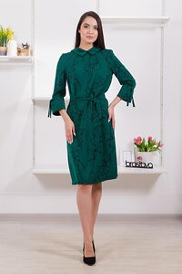Brava Платье 326594 4834-2 тёмно-зелёный чёрный