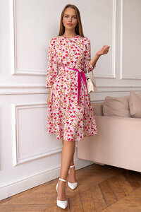 Open-style Платье 389343 5814 белый/розовый