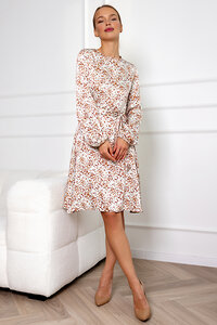 Open-style Платье 389599 6039 коричневый/белый