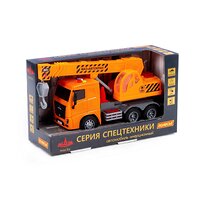 Полесье МАЗ, автомобиль-кран инерционный (со светом и звуком) (оранжевый) (в коробке) 413046 67293 
