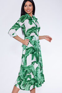 Emansipe Платье 16446 256.54.115402 Белый/зеленые листья
