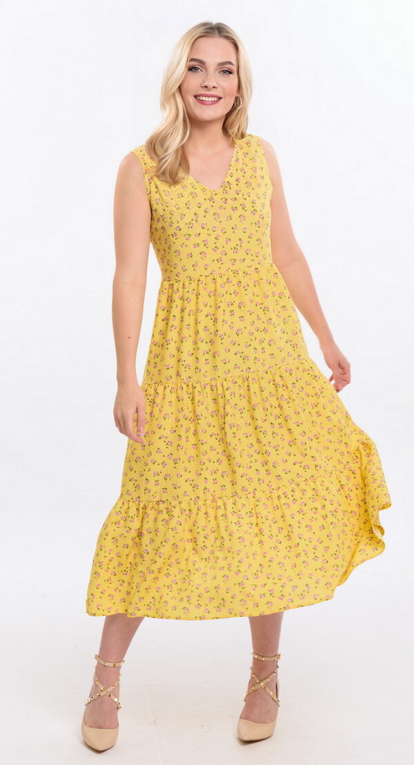 RISE Платье 173685 5944/05 Желтый, розовый