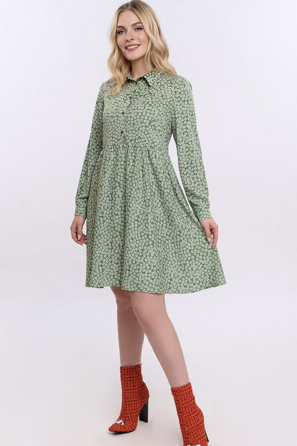 RISE Платье 193716 5936/03 Зеленый, белый