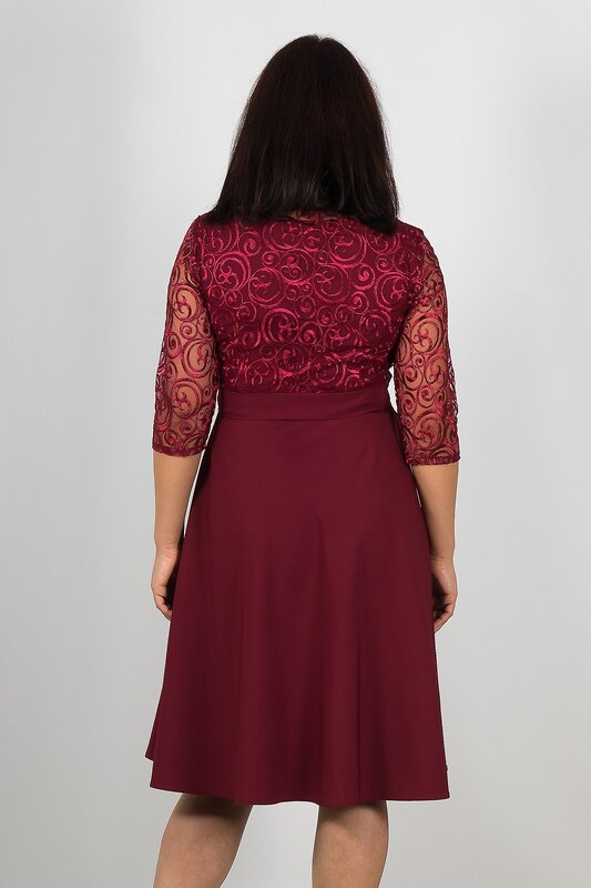 Brava Платье 170481 4850-2 бордовый / бордовый с рисунком