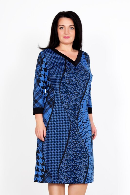 Lika Dress Платье 204084 1414 Черный/Синий/Рисунок