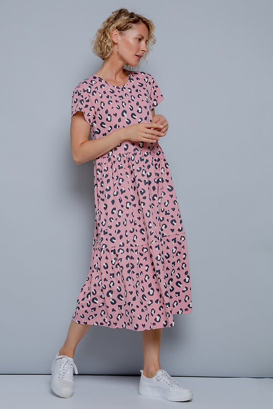 VERY NEAT Платье 231849 ЕВТ 5018 розовый зефир, леопард