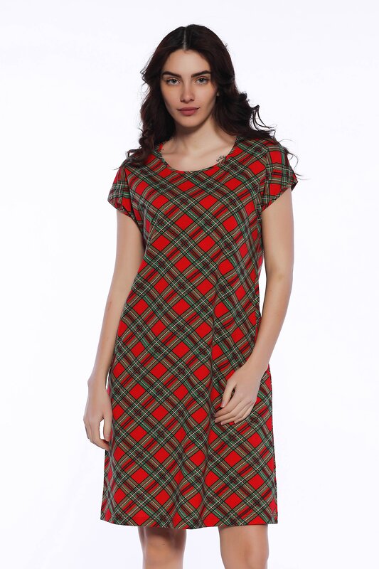 TEXCOM Платье 269724 1952-2356 Красный/зеленый