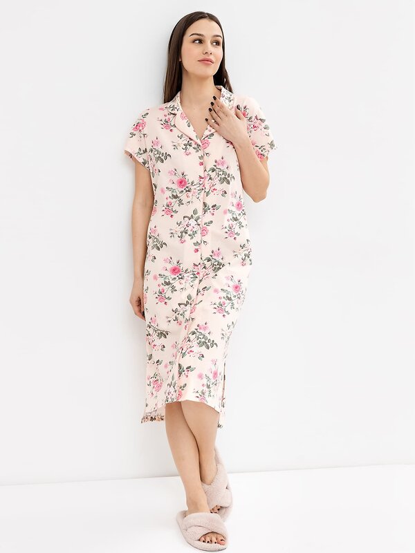 MARK FORMELLE Платье 273850 152553-1 розовые цветы на св.розовом
