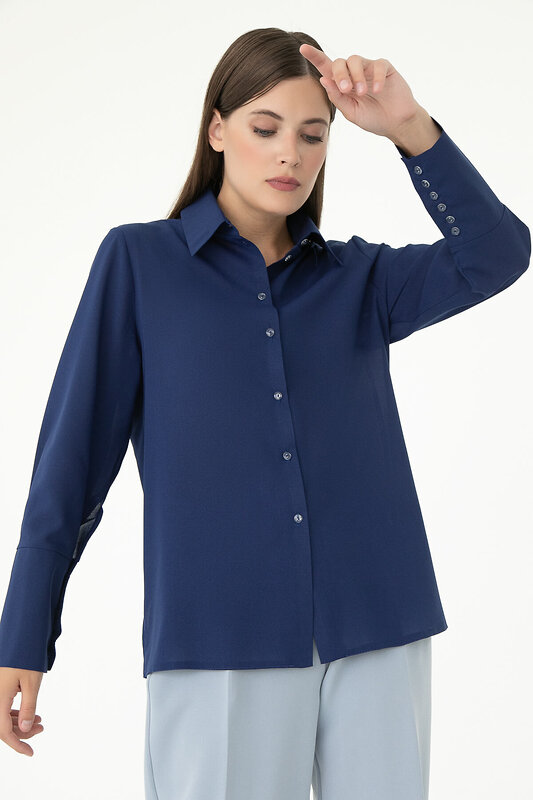 LT Collection Блуза 310950 Б7134 синий