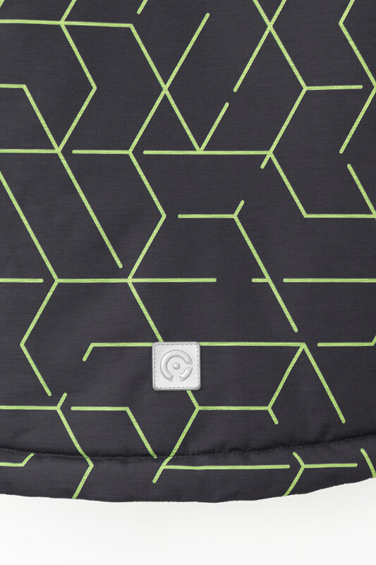 CROCKID Куртка 333016 ВК 36087/н/3 Ал графит, зеленая геометрия