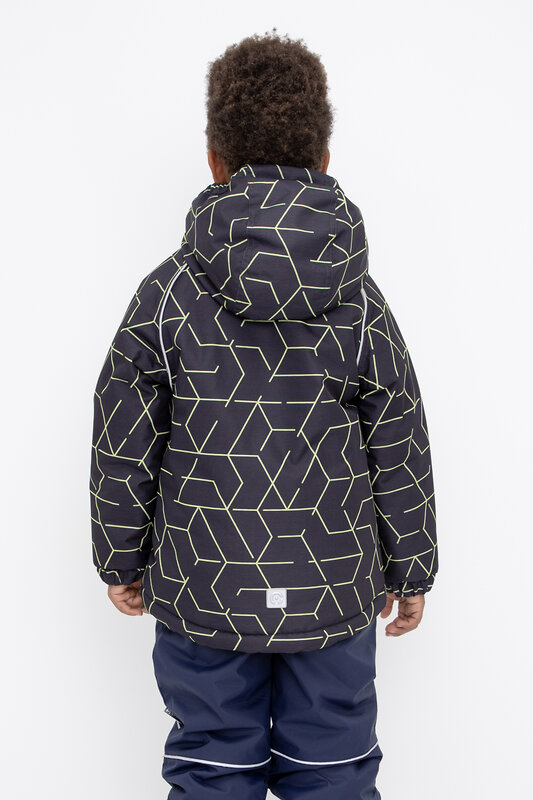CROCKID Куртка 333307 ВК 36087/н/1 Ал графит, зеленая геометрия