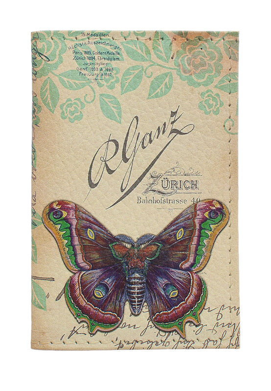 Eshemoda Двойная обложка для карт 59227 "Винтажная бабочка" 