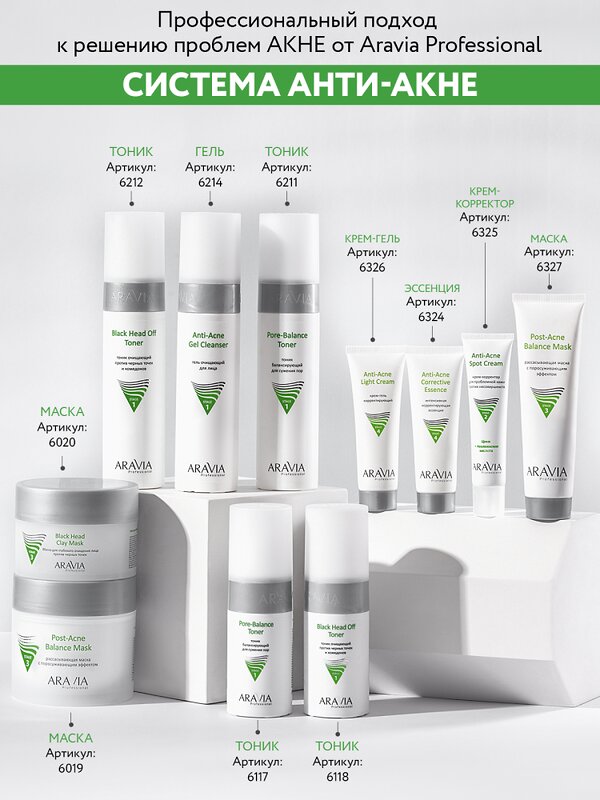 ARAVIA Professional Крем-гель корректирующий для жирной и проблемной кожи Anti-Acne Light Cream, 50 мл 398828 6326 