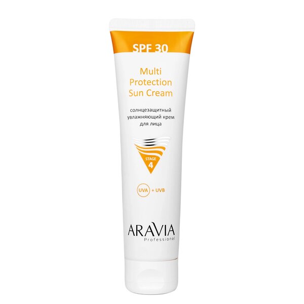 ARAVIA Professional Солнцезащитный увлажняющий крем для лица Multi Protection Sun Cream SPF 30, 100 мл 398834 6341 