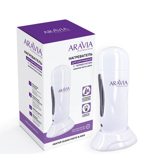 ARAVIA Professional Нагреватель для картриджей с термостатом (воскоплав) сахарная паста и воск, 1 шт. 406740 8011 