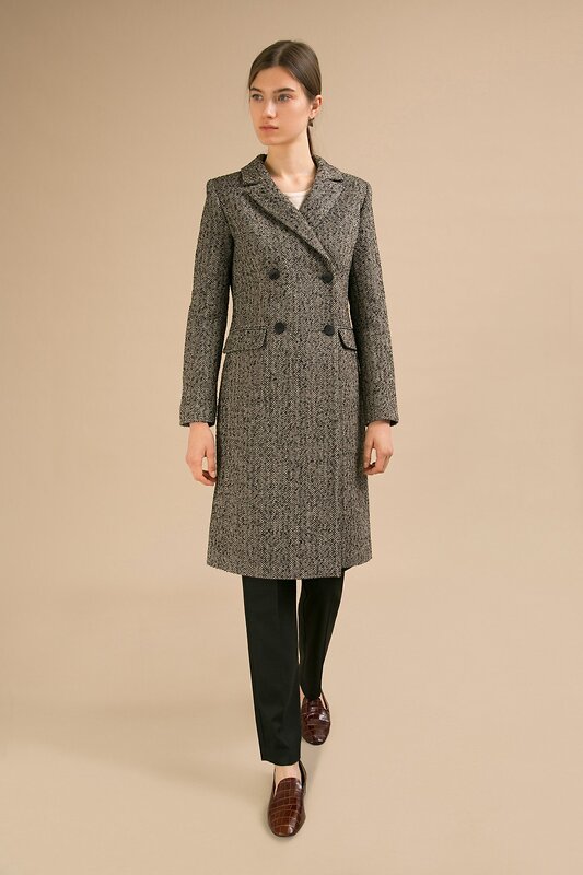 Emka Fashion Пальто 93799 R034/angara черный, серый, бежевый