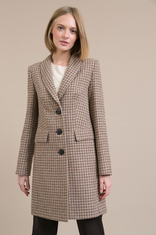 Emka Fashion Пальто 93909 R047/sima бежевый, коричневый