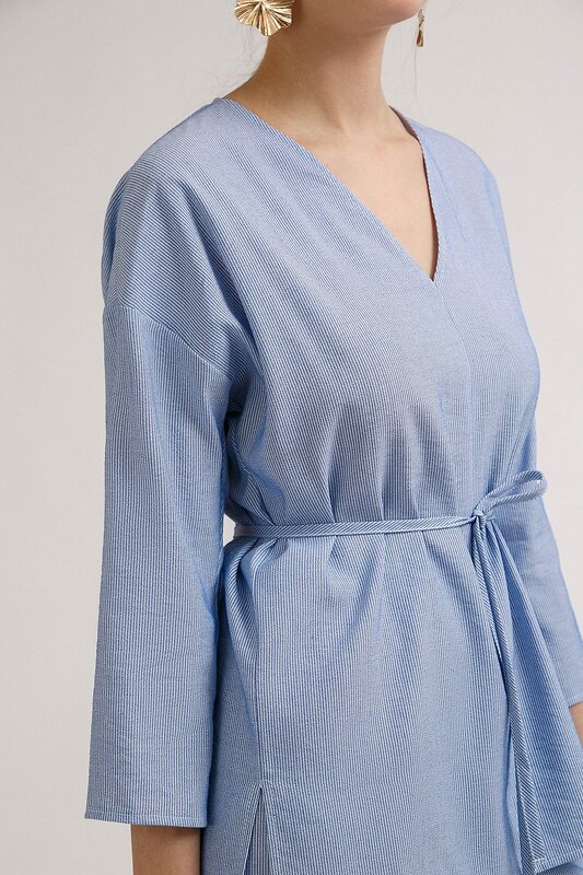 Emka Fashion Блузка 95903 B2408/abeliya синий, белый